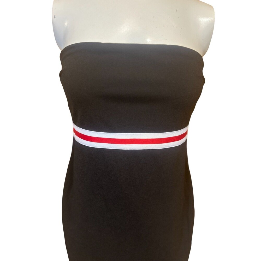 bodycon mini dress women's M stretchy strapless NWT black sexy sleek